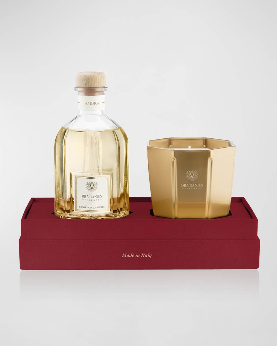 Ambra 8.4 oz. Diffuser and Candle Holiday Gift Set